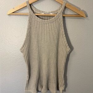 Project Social T Ribbed Tank in Light Beige